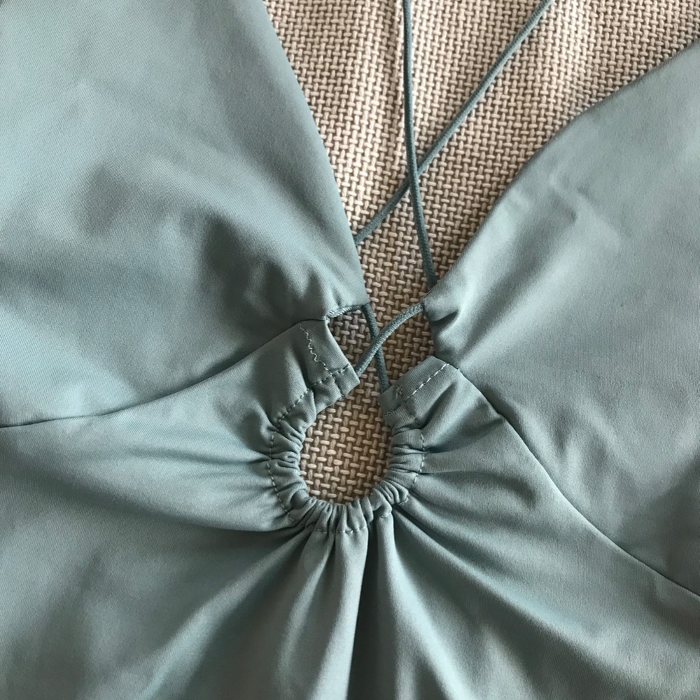 Dynamite teal strappy bodysuit - Picture 3 of 5